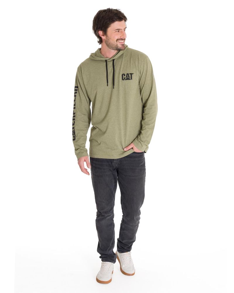 Poleron-Manga-Larga-Casual-Hombre-UPF-HOODED-BANNER-L-S-TEE-Oliva-Cat