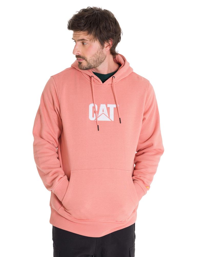 Poleron-Manga-Larga-Unisex-Fleece-Cat-Logo-Pullover-Hoodie-Coral-Cat