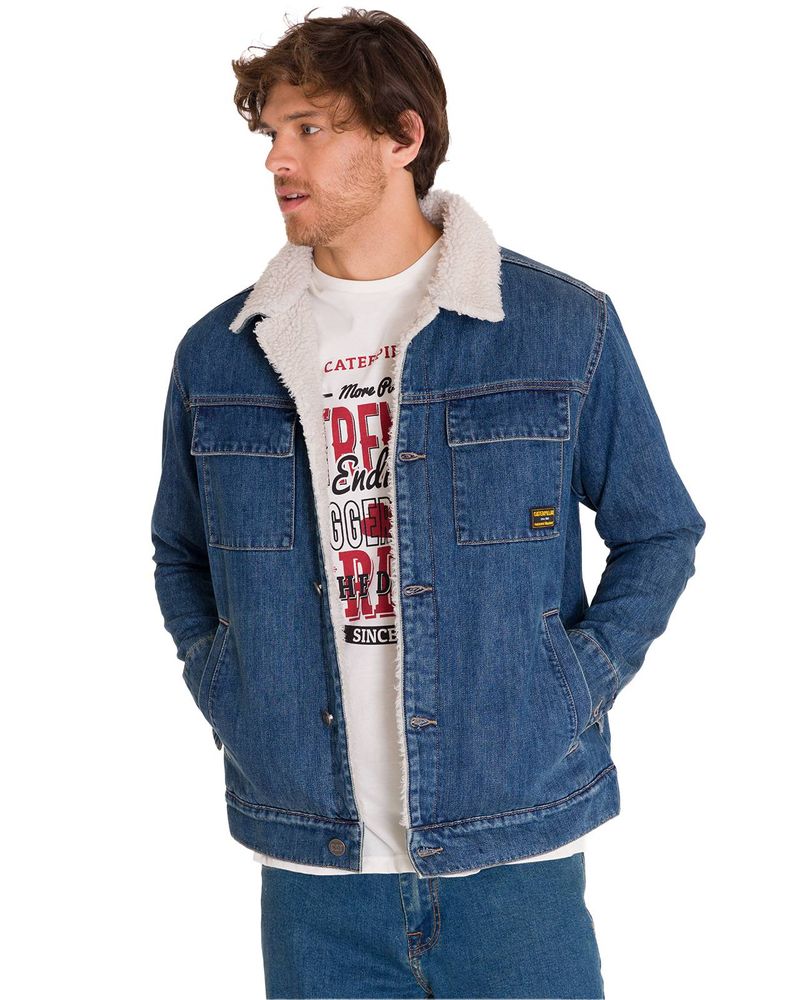 Chaqueta-Manga-Larga-Unisex-Sherpa-Lined-Work-Denim-Cat