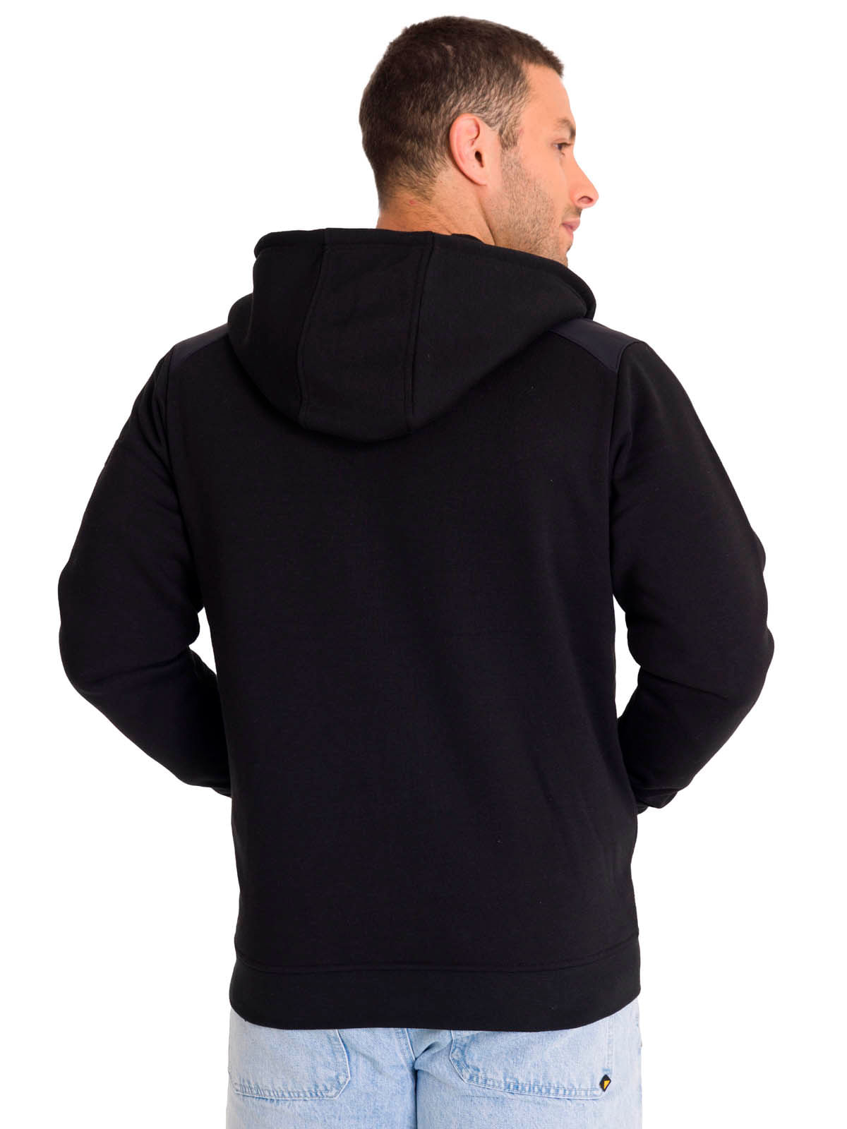 Polerón con gorro Hombre Essential Banner Negro Cat