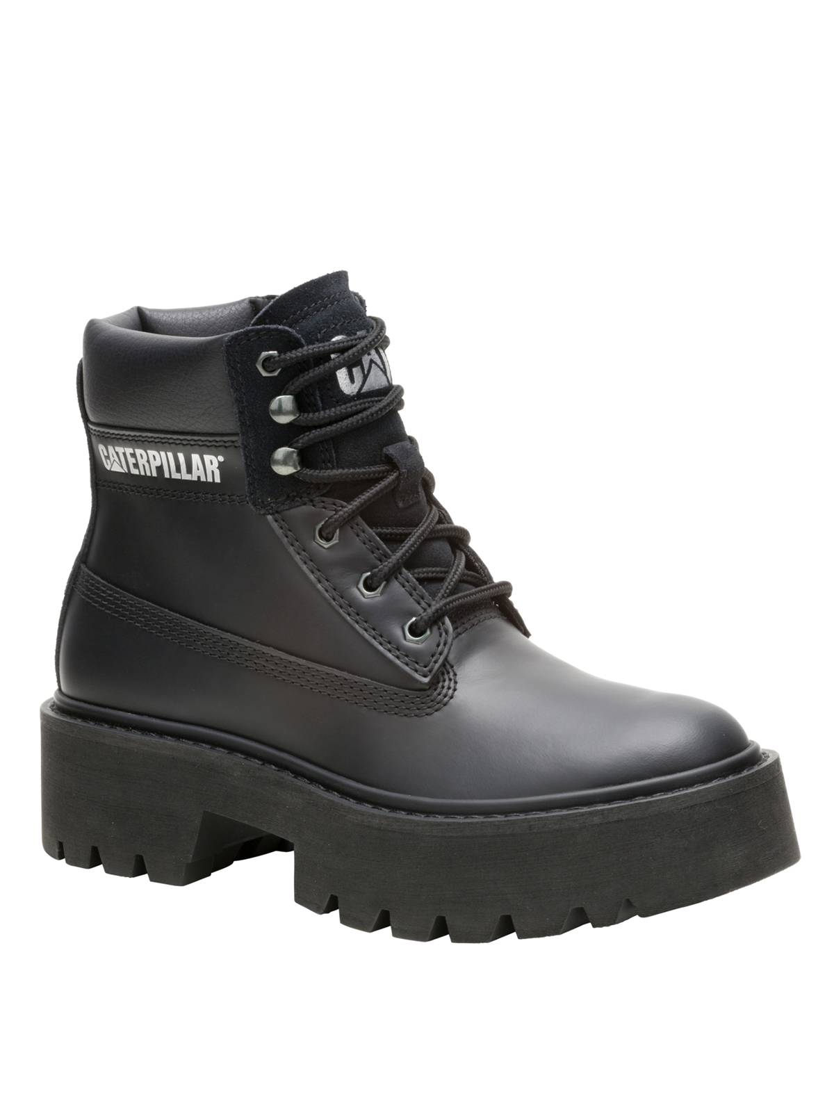 Botín Cuero Colorado Max 6 Zip Mujer Negro Cat