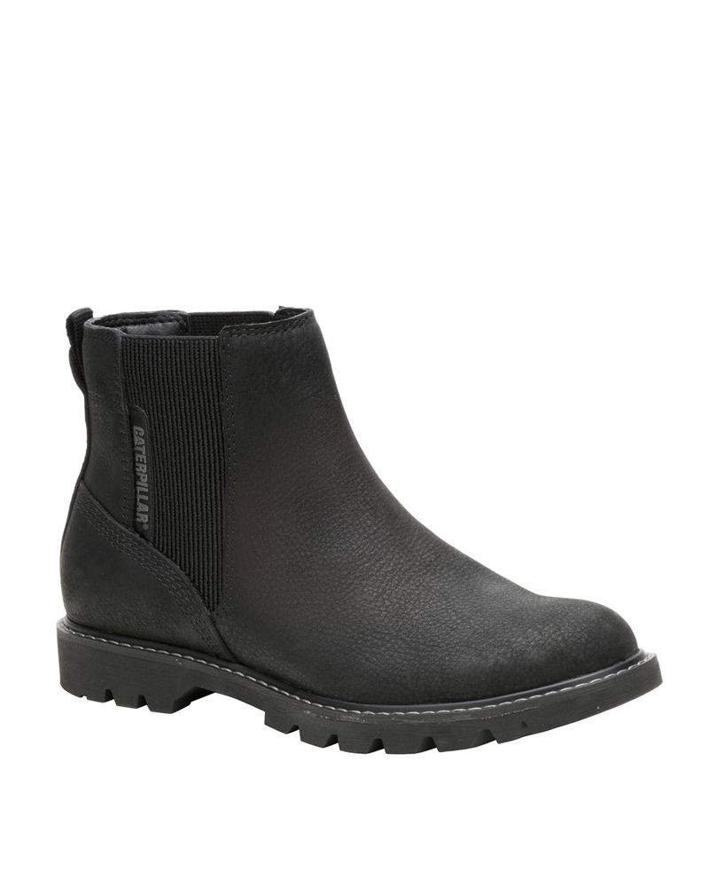 Botin-Cuero-Mujer-Colorado-Chelsea-Negro-Cat