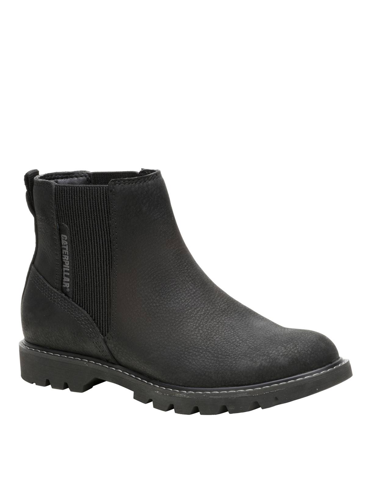 Botín Cuero Mujer Colorado Chelsea Negro Cat