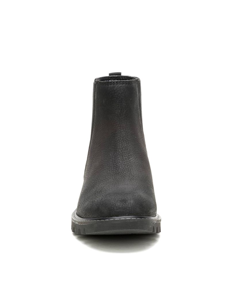 Botin-Cuero-Mujer-Colorado-Chelsea-Negro-Cat