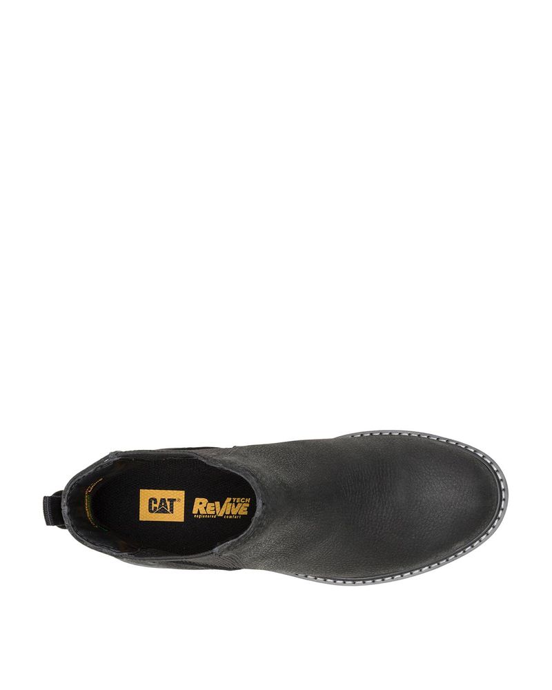 Botin-Cuero-Mujer-Colorado-Chelsea-Negro-Cat