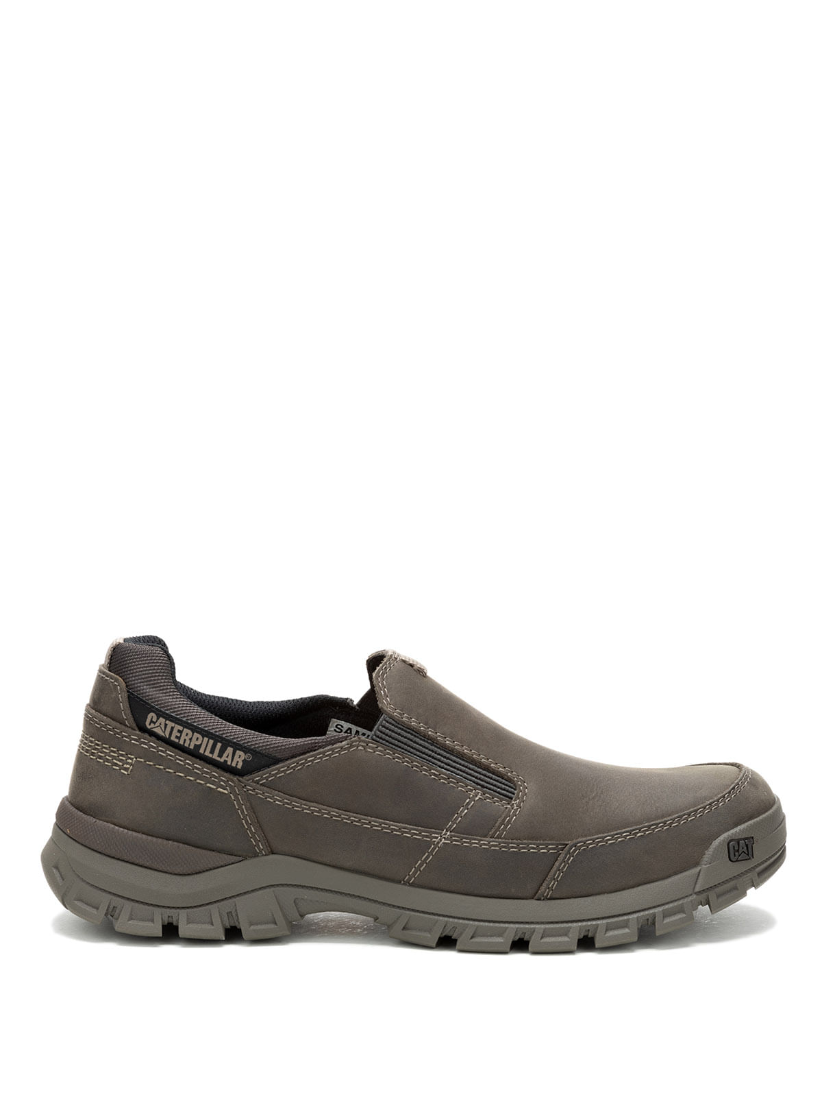 Zapatilla Cuero Hombre Threshold Slip On Gris Pardo Cat