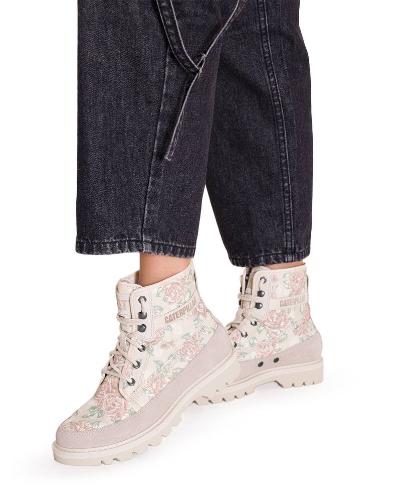 Botin-Canvas-Mujer-Colorado-Beige-Floral-Cat