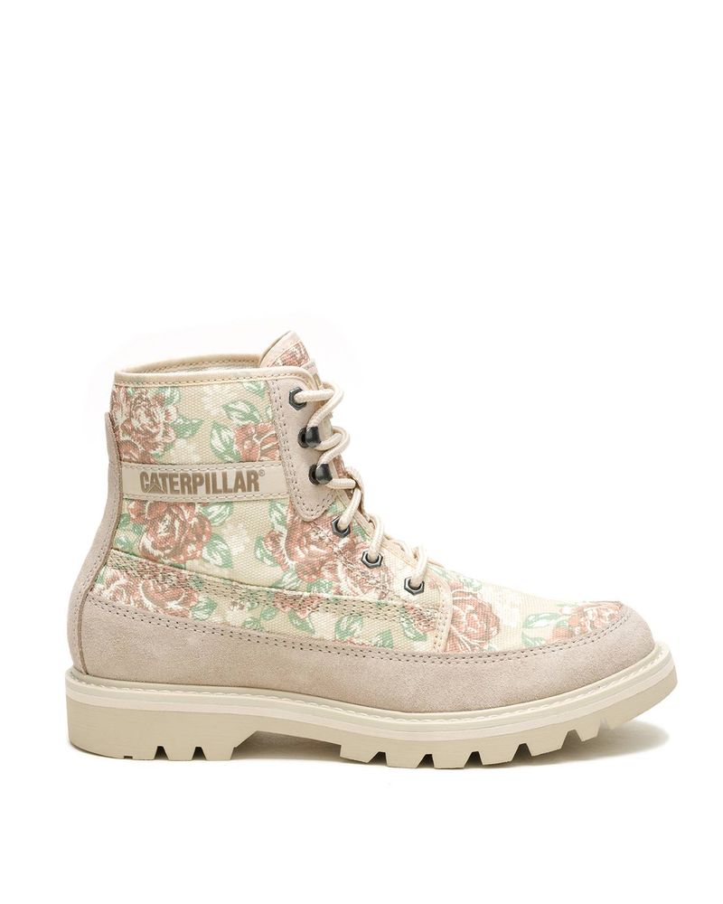 Botin-Canvas-Mujer-Colorado-Beige-Floral-Cat