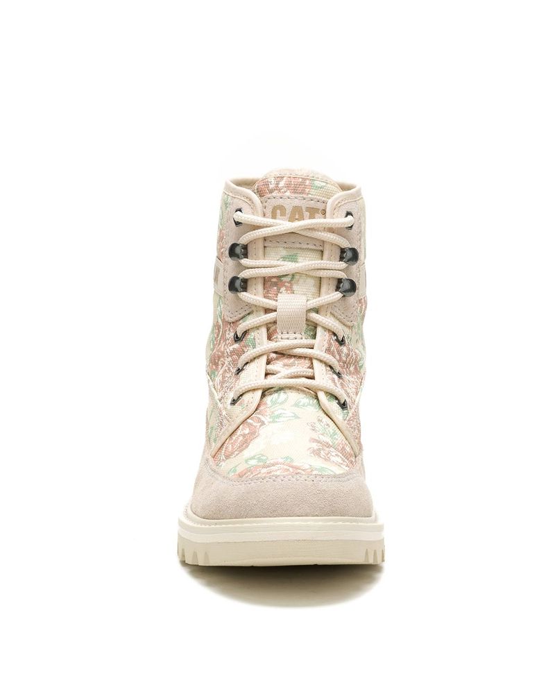 Botin-Canvas-Mujer-Colorado-Beige-Floral-Cat