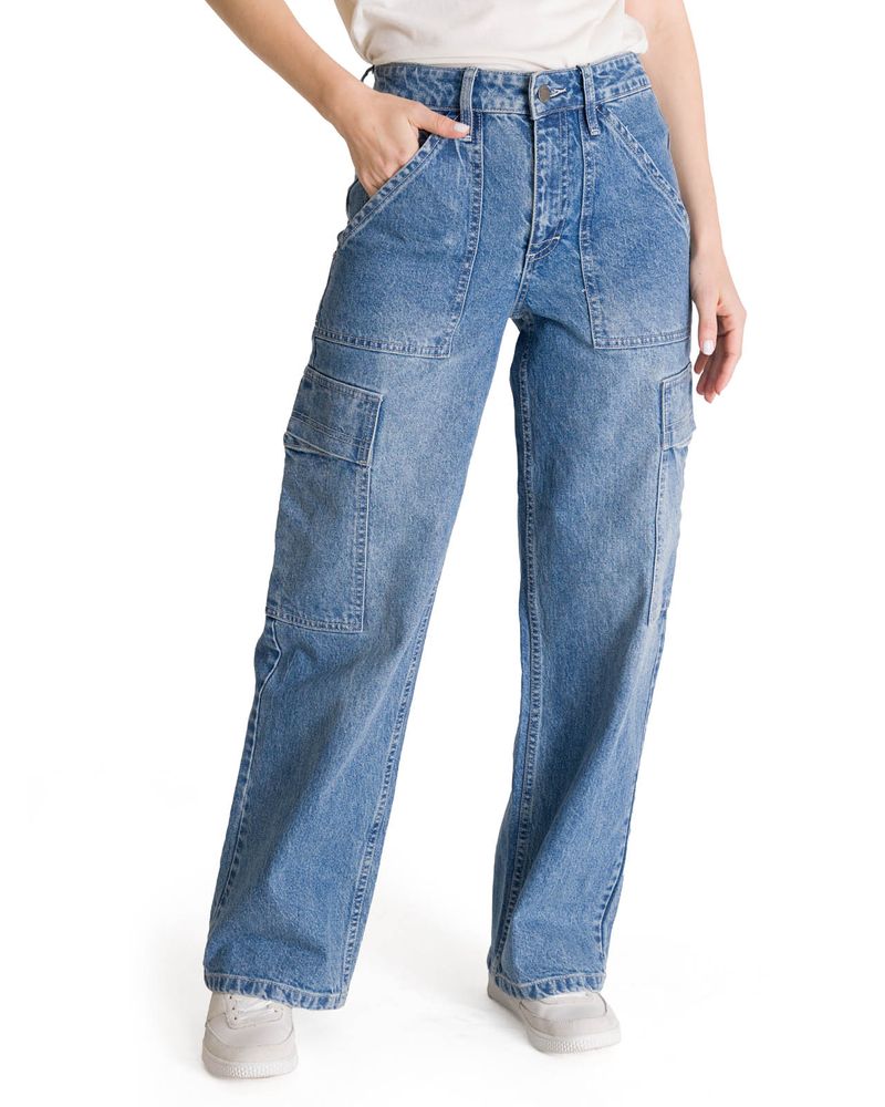 Jeans-Cargo-Mujer-Relaxed-Azul-CAT