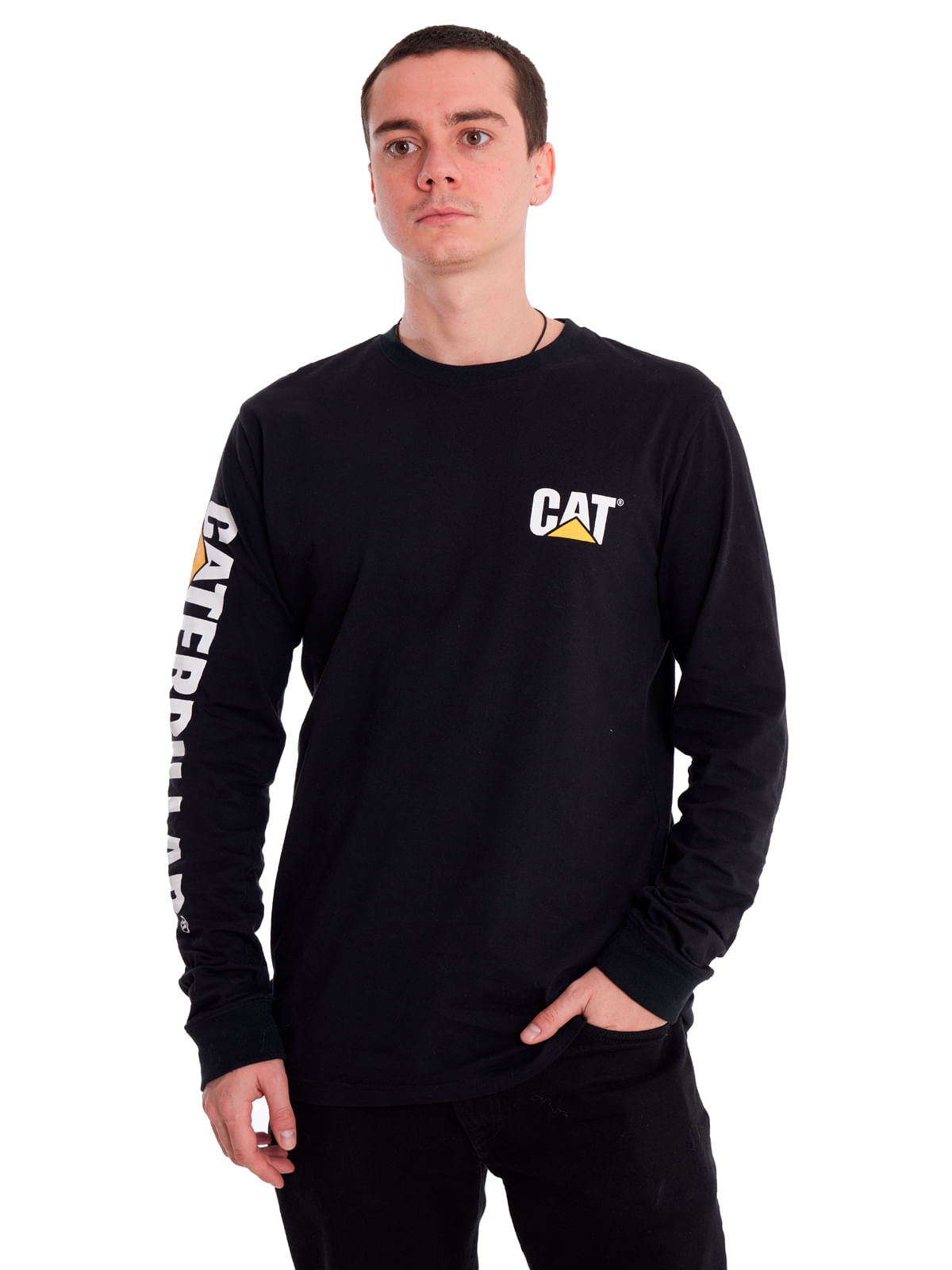 Polera Negra Hombre Camiseta Negra Manga Larga Polera Negra Polera