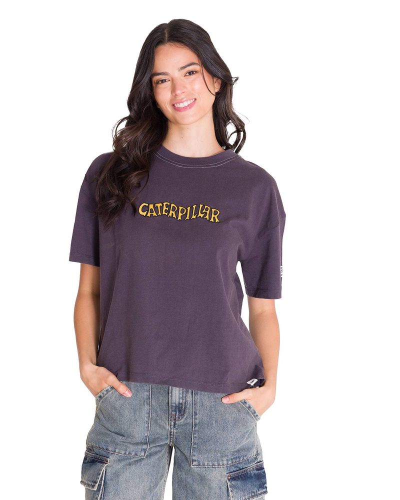 Polera-Manga-Corta-Casual-Mujer-BOXY-HEAVYWEIGHT-HERITAGE-1925-GRAPHIC-TEE-Carbon-Cat