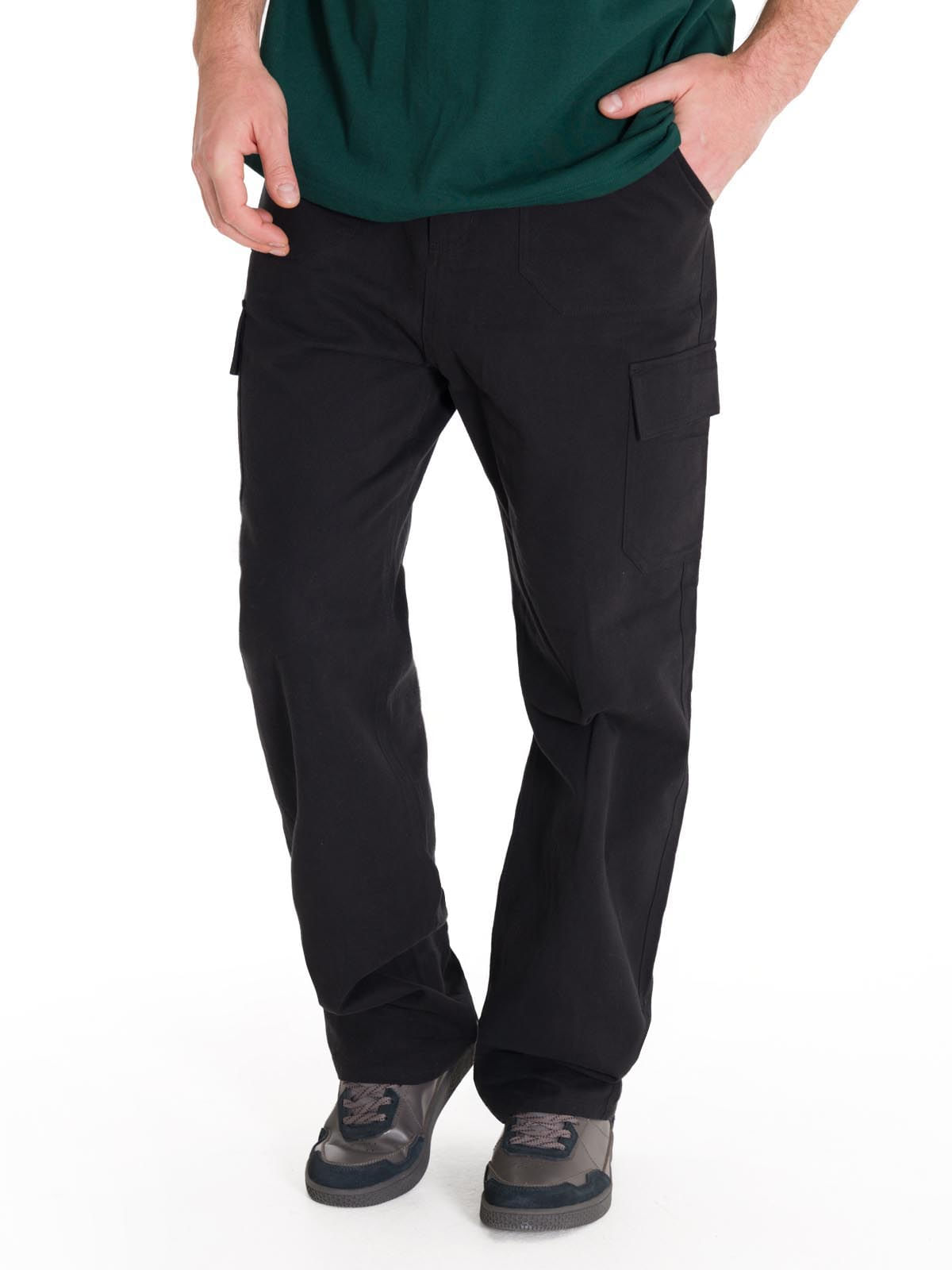 Pantalón Tiro Medio Hombre Heritage Straight Cargo Utility Negro