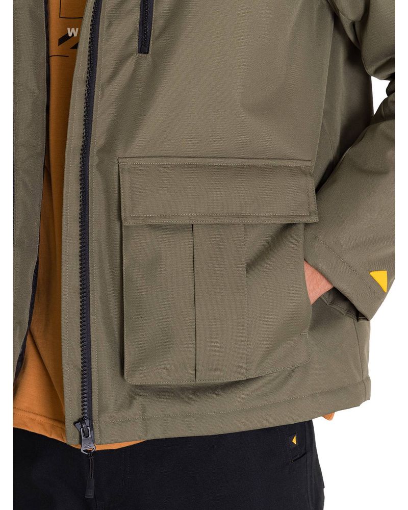 Chaqueta-Manga-Larga-Hombre-HEAVYWEIGHT-INSULATED-HOODED-WORK-JACKET-Oliva-Cat