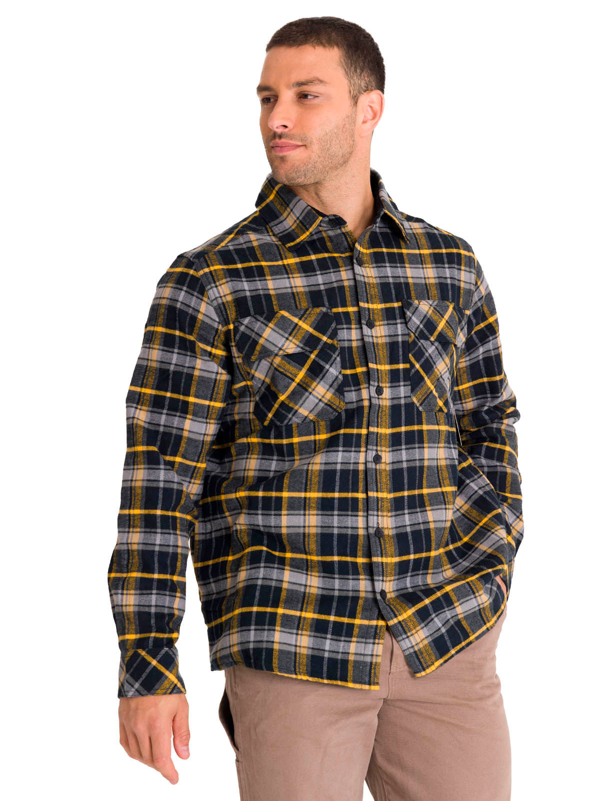 Chaqueta Manga Larga Hombre Buffalo Check Heavyweight Overshirt