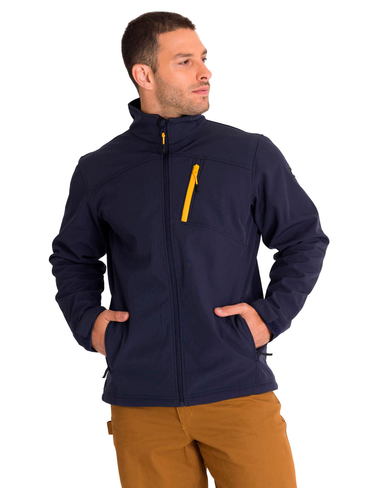 Chaqueta Hombre Essentials Softshell Azul Cat-Cat Chile Cat
