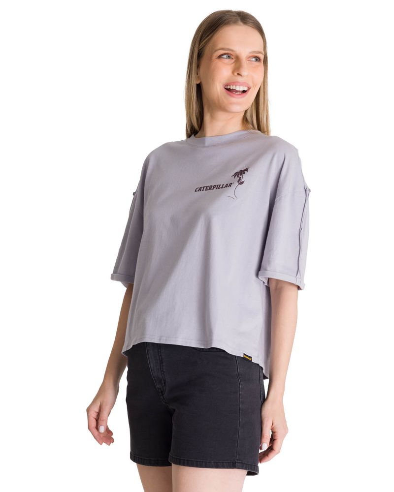 Polera-Manga-Corta-Oversize-Mujer-Diseño-Lila-CAT
