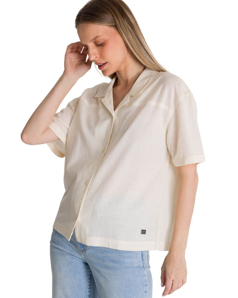 Camisa-Manga-Corta-Mujer-Lightweight-Camp-Blanco-CAT