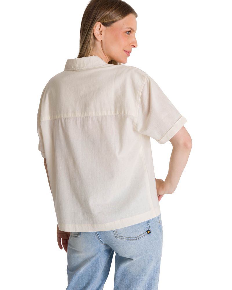 Camisa-Manga-Corta-Mujer-Lightweight-Camp-Blanco-CAT