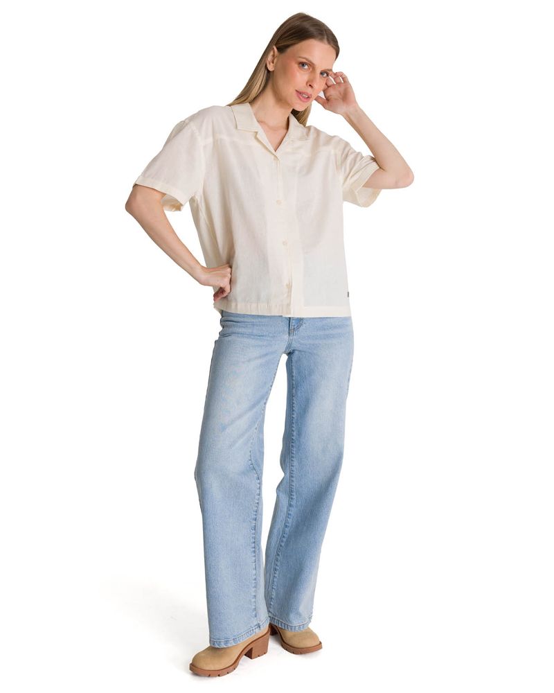 Camisa-Manga-Corta-Mujer-Lightweight-Camp-Blanco-CAT