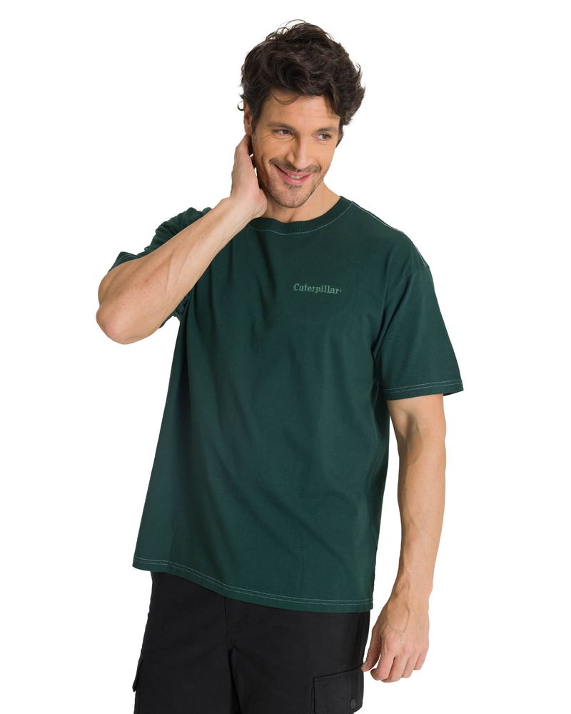 Polera-Casual-Hombre-Heavyweight-Relaxed-Verde-CAT