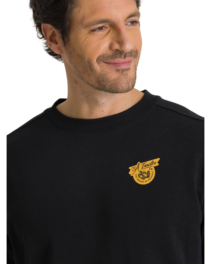 Poleron-Crewneck-Hombre-Diseño-French-Terry-Negro-CAT