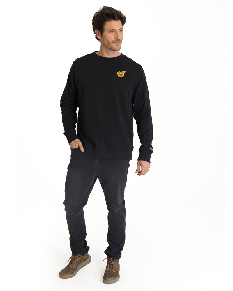 Poleron-Crewneck-Hombre-Diseño-French-Terry-Negro-CAT