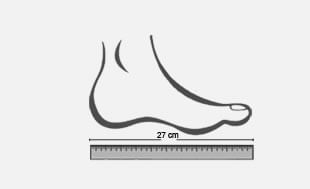 Imagen ilustrativa de medición del pie